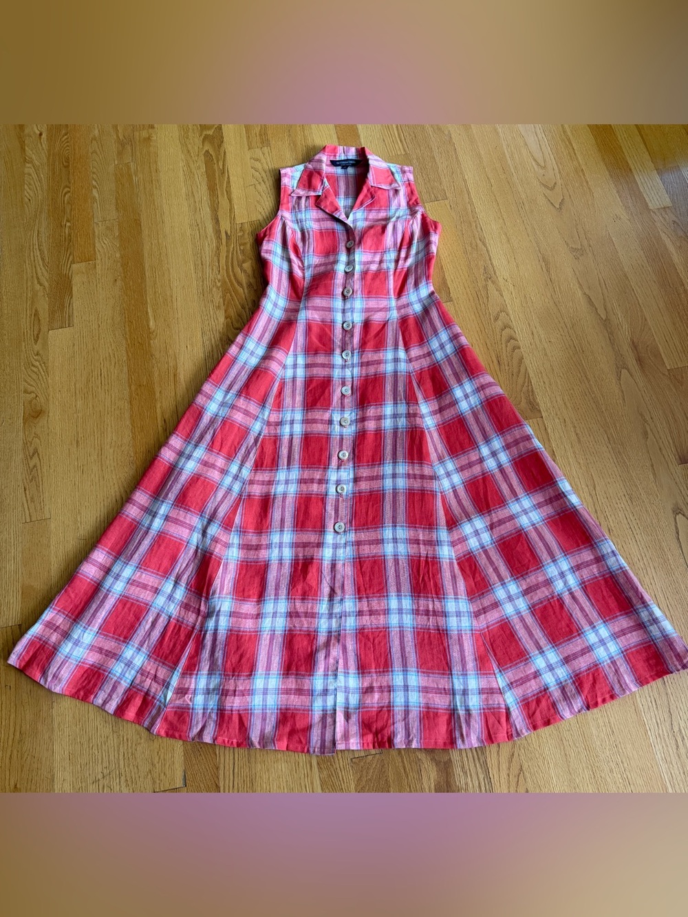 NEW* J. Peterman Linen Button-up Maxi Dress 8 Vintage Style 1940s ๐บ๐ธ *USA - Picture 9 of 15